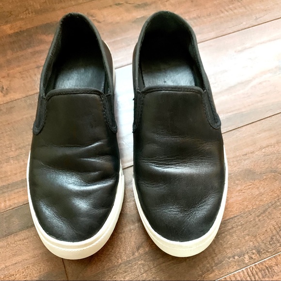 Sorel Shoes - Sorel Black Leather Campsneak Slip on Sneakers S-8